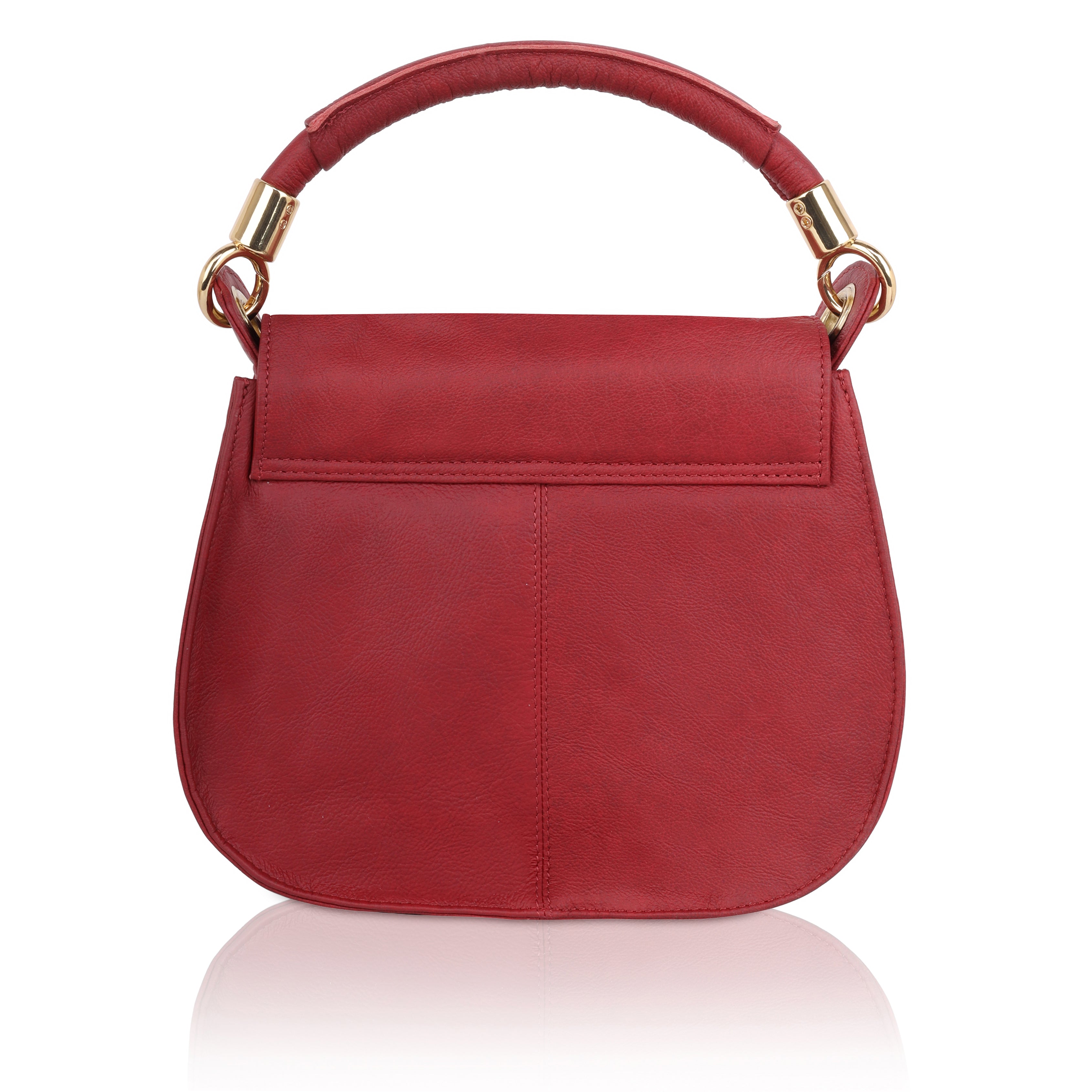 Denion Classic Brown Leather Laptop Bag with Dual Handles
