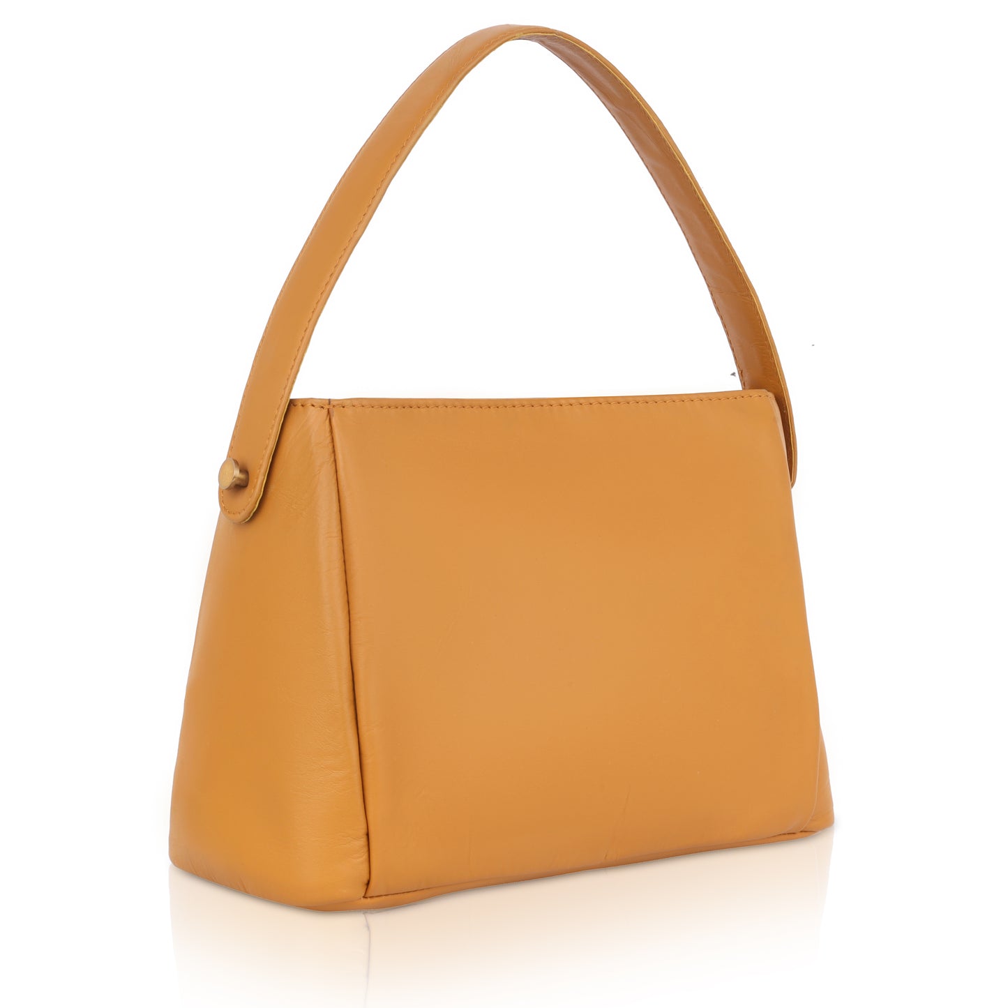 Denion Women’s Mustard Leather Handbag with Adjustable Strap – Elegant Shoulder Bag, Sling & Everyday Office Tote