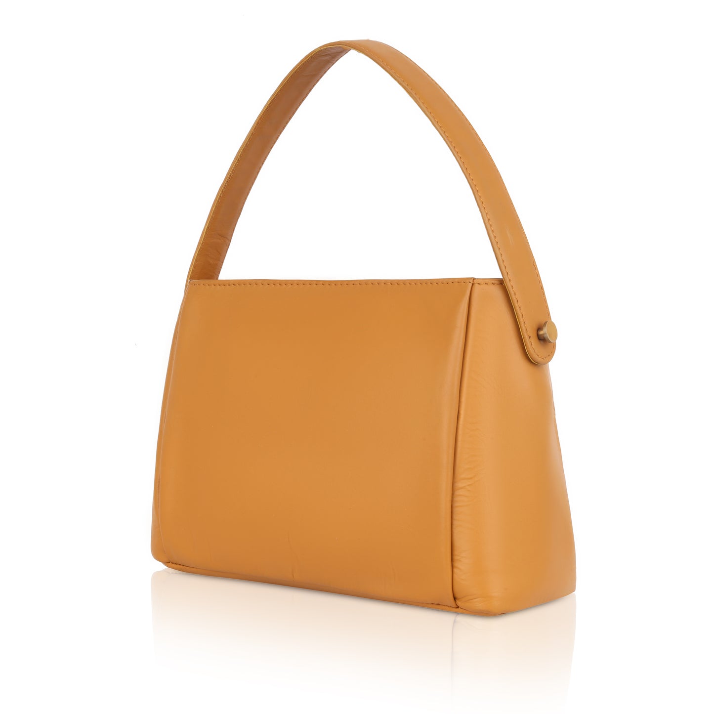 Denion Women’s Mustard Leather Handbag with Adjustable Strap – Elegant Shoulder Bag, Sling & Everyday Office Tote