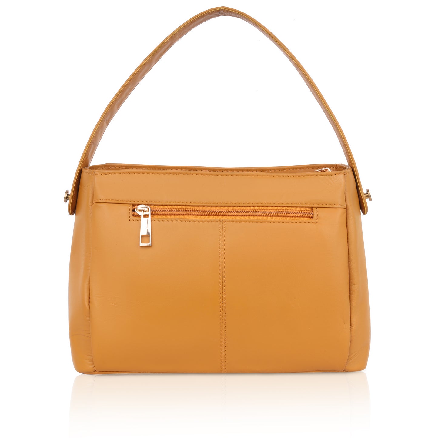 Denion Women’s Mustard Leather Handbag with Adjustable Strap – Elegant Shoulder Bag, Sling & Everyday Office Tote