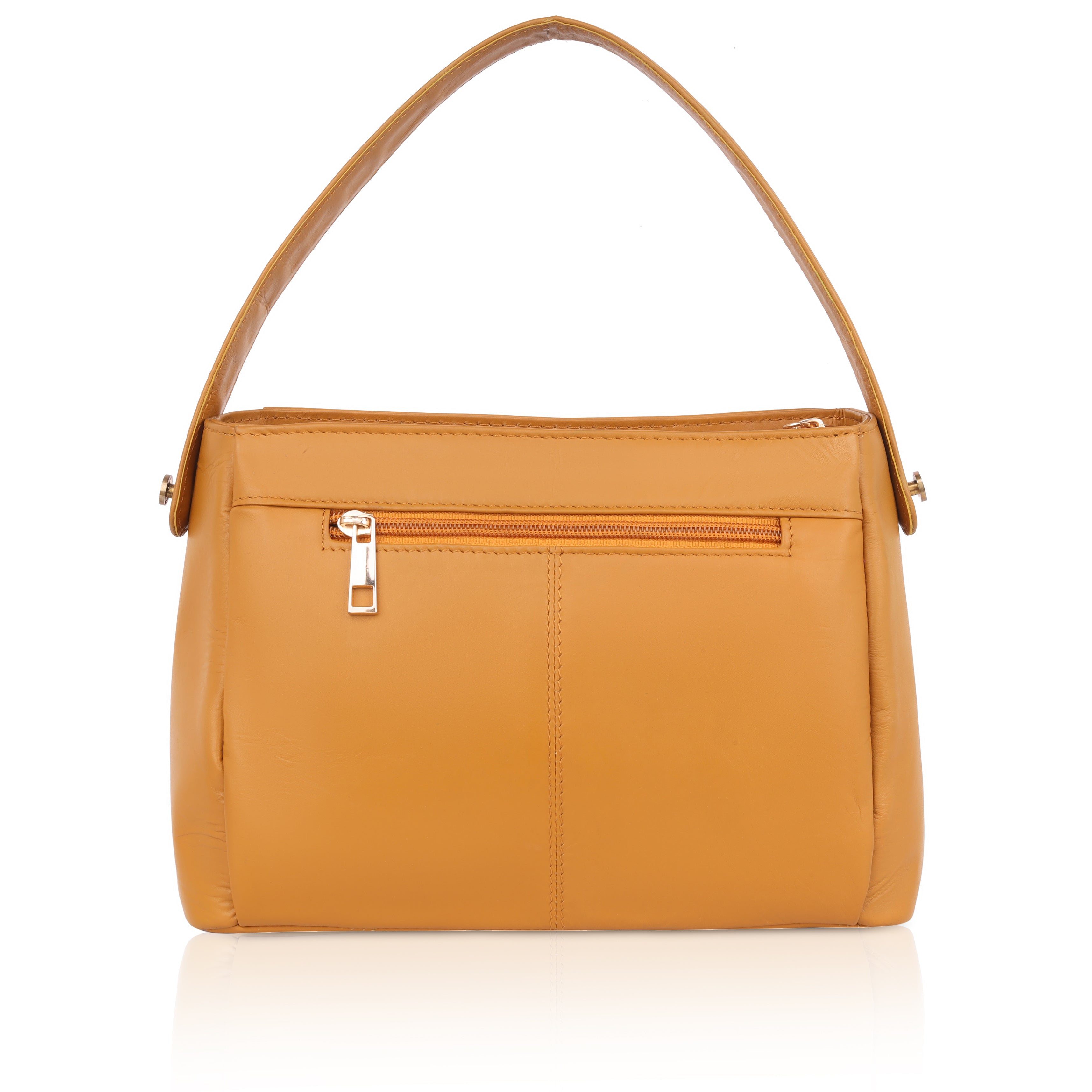 Denion Women’s Mustard Leather Handbag with Adjustable Strap – Elegant Shoulder Bag, Sling & Everyday Office Tote