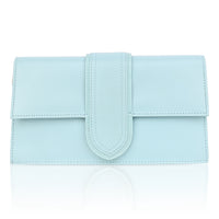 Denion Elegant Light Blue Leather Crossbody Sling Bag – Compact Shoulder Bag for Women