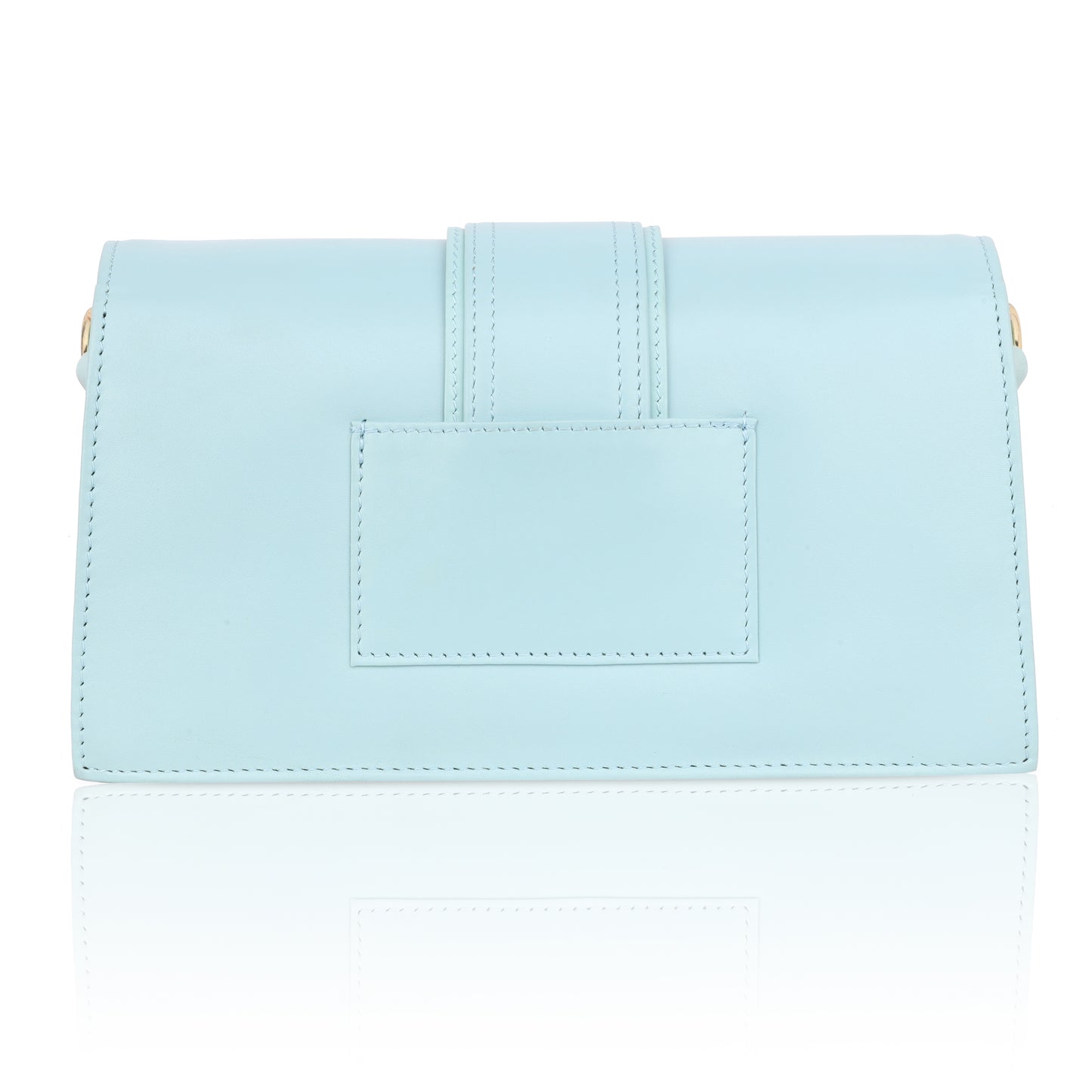 Denion Elegant Light Blue Leather Crossbody Sling Bag – Compact Shoulder Bag for Women
