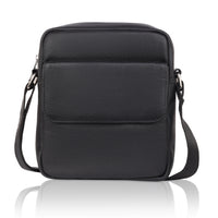 Denion Men’s Black Leather Crossbody Sling Bag – Stylish Shoulder & Messenger Bag for Travel, Office & Everyday Use