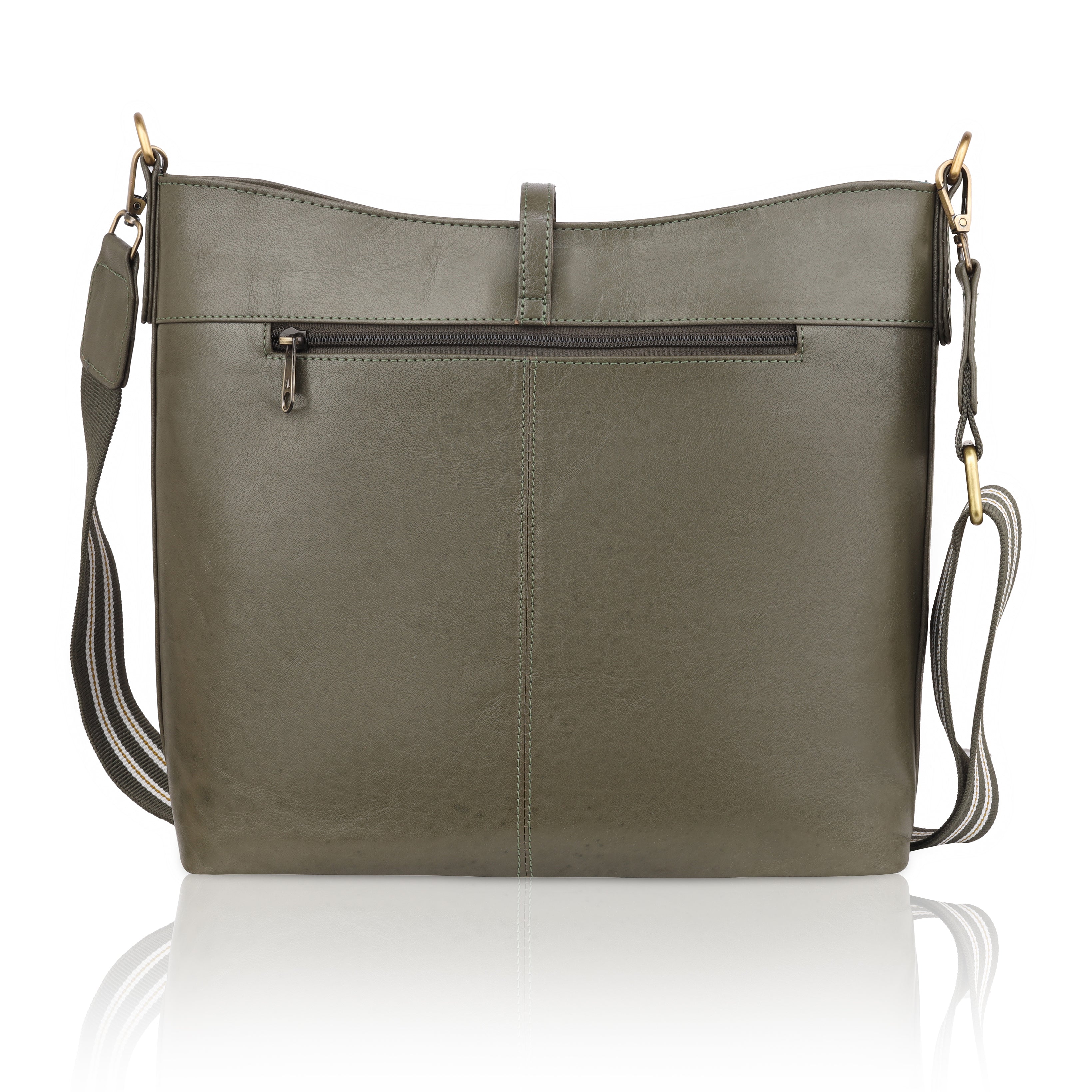 π Denion Olive Green Leather Crossbody Sling Bag β Stylish Shoulder Bag for Women