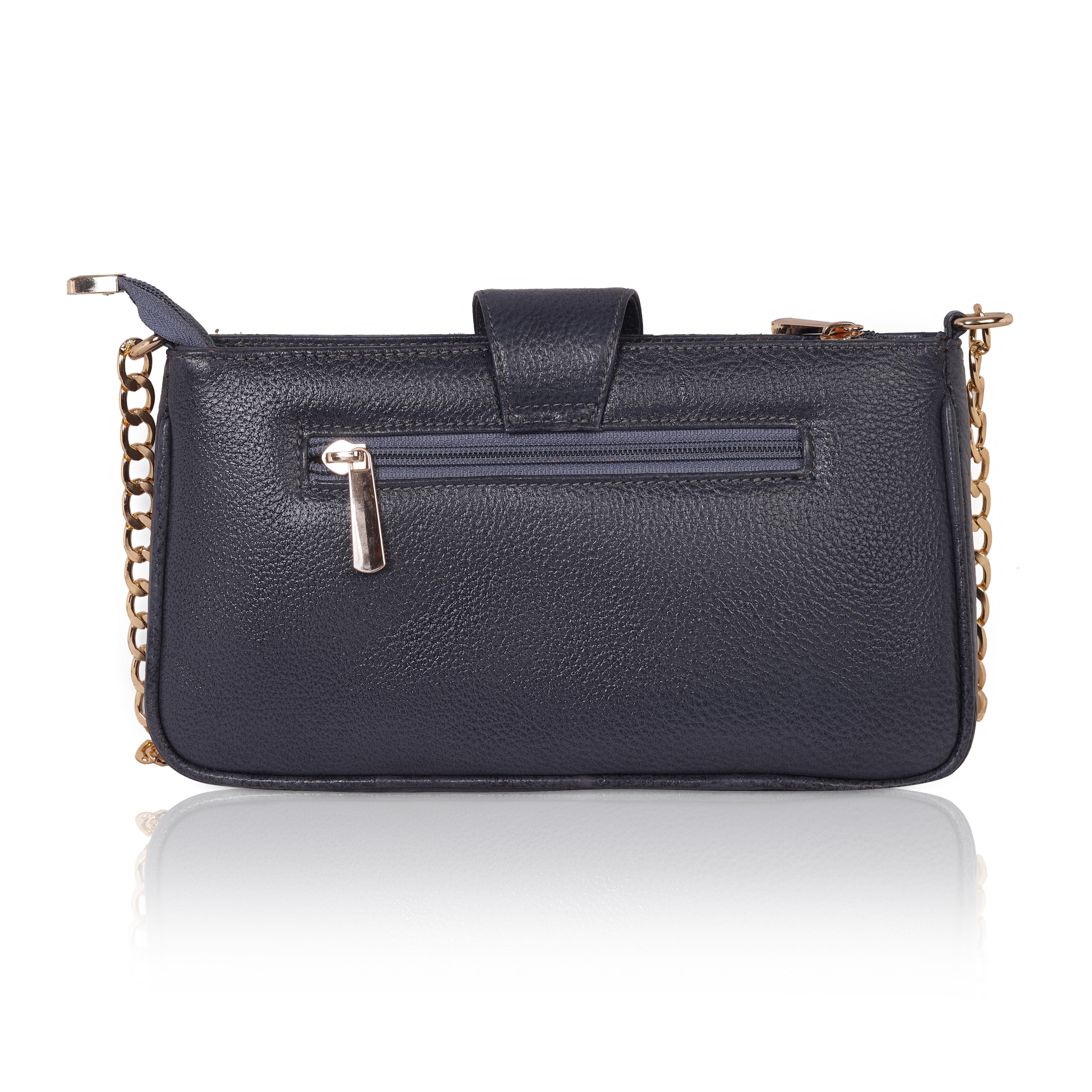π Denion Elegant Croc-Textured Leather Sling Bag β Stylish Shoulder & Crossbody Bag with Gold Chain for Women