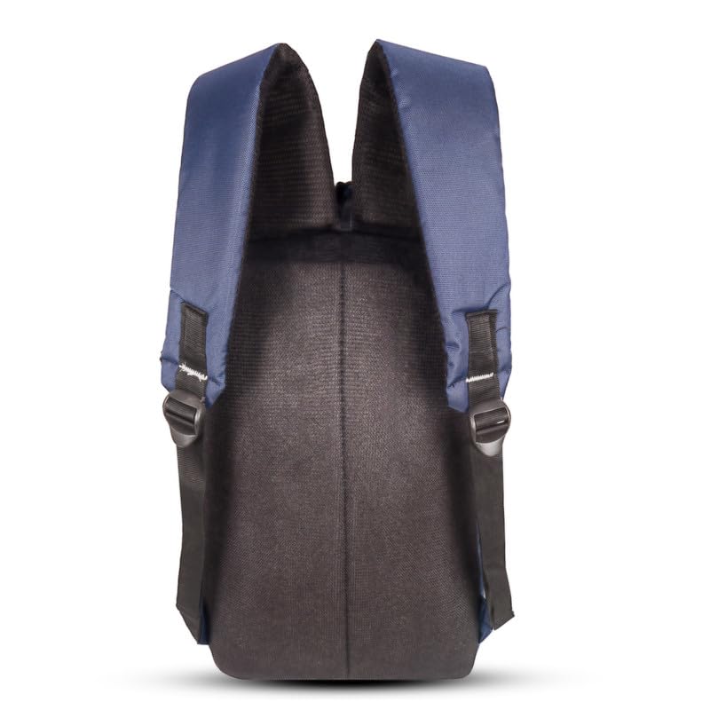 DENION Casual Backpack with 2 Compartments &Front Pocket | 17x12x5 Inches Polyester School &College Bag for Boys, Girls, Men &Women | Ideal for Office, Study &Travel – Blue