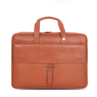 DENION Office Leather laptop bag for Fits 16 to 26 inch Laptop Messenger Bags For Mens (1-Brown Bag)