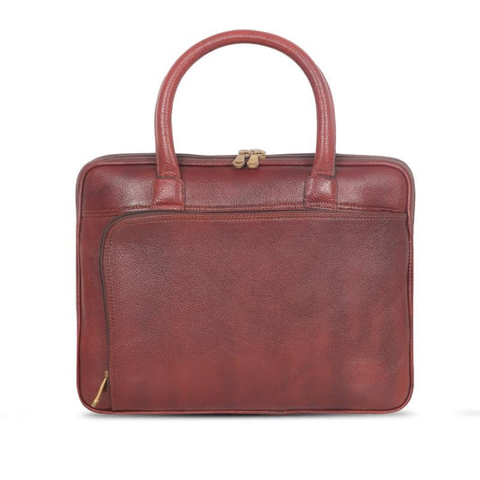 DENION Office Leather laptop bag for Fits 16 to 26 inch Laptop Messenger Bags For Mens (1-Brown Bag)