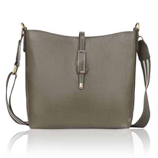 👜 Denion Olive Green Leather Crossbody Sling Bag – Stylish Shoulder Bag for Women