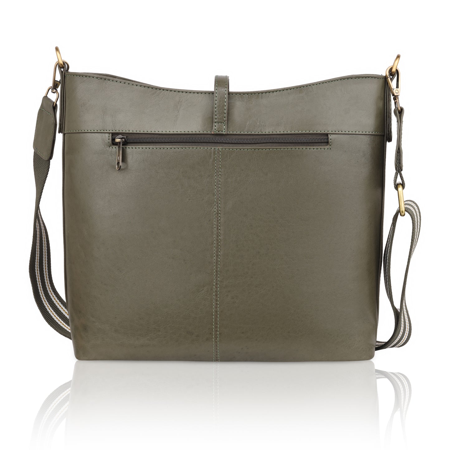 👜 Denion Olive Green Leather Crossbody Sling Bag – Stylish Shoulder Bag for Women