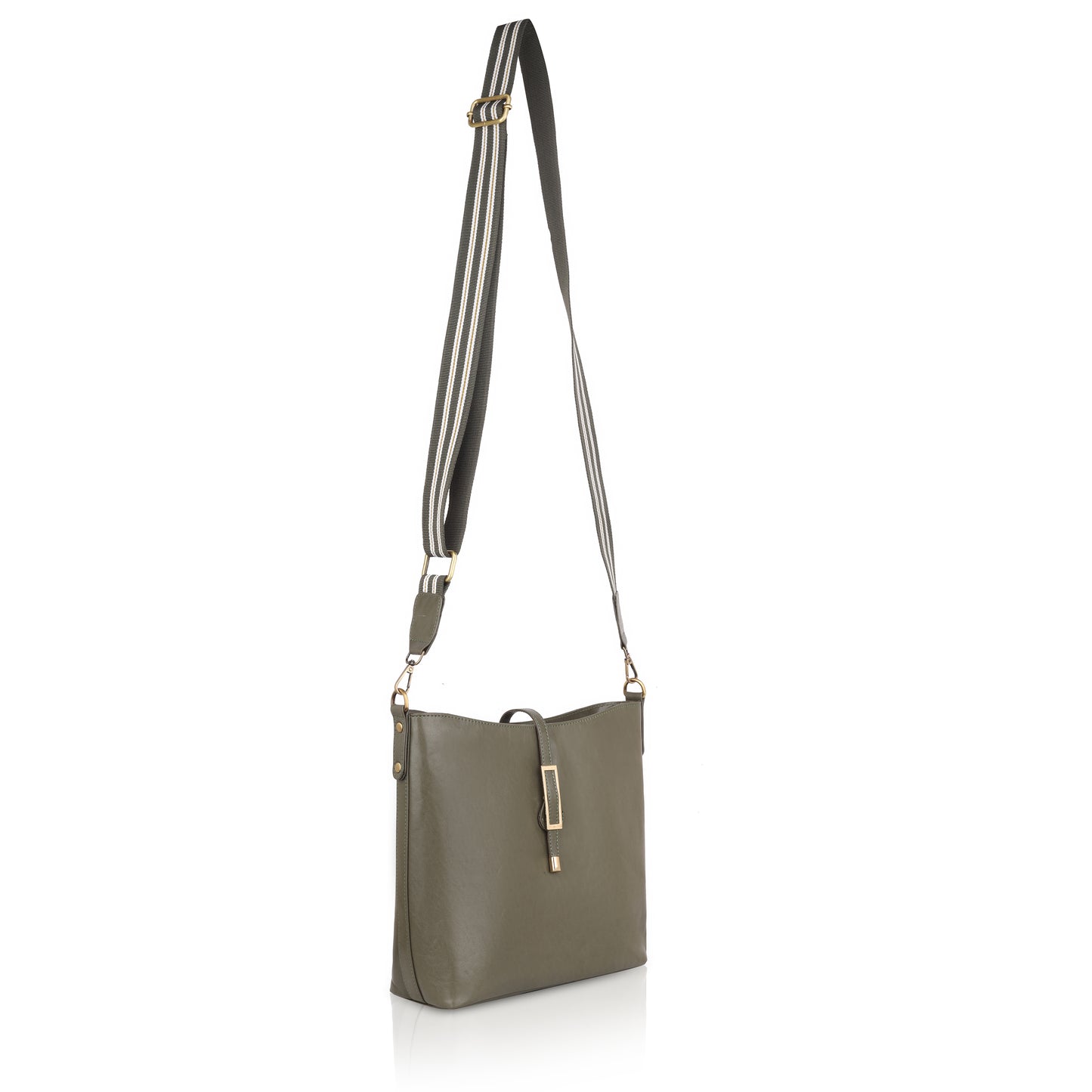 👜 Denion Olive Green Leather Crossbody Sling Bag – Stylish Shoulder Bag for Women