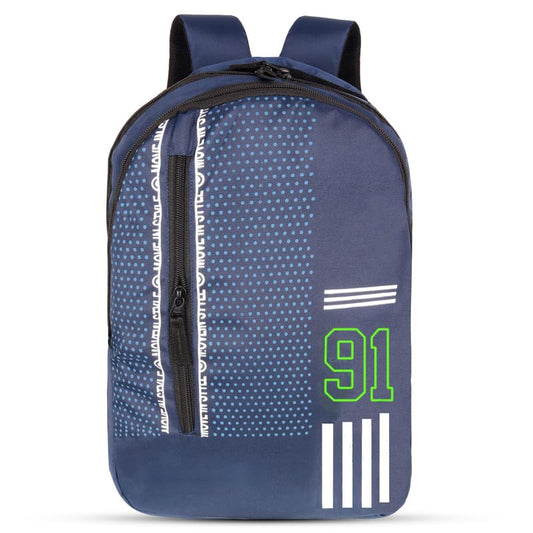 DENION Casual Backpack with 2 Compartments &Front Pocket | 17x12x5 Inches Polyester School &College Bag for Boys, Girls, Men &Women | Ideal for Office, Study &Travel – Blue