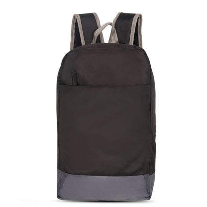 DENION Casual Backpack with 3 Compartments &Front Pocket | 16x12x3 Inches Polyester School &College Bag for Boys, Girls, Men &Women | Ideal for Office, Study &Travel – Black