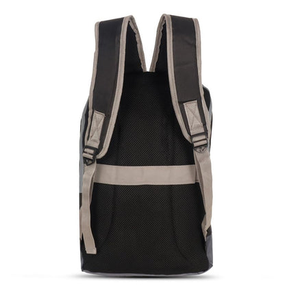DENION Casual Backpack with 3 Compartments &Front Pocket | 16x12x3 Inches Polyester School &College Bag for Boys, Girls, Men &Women | Ideal for Office, Study &Travel – Black